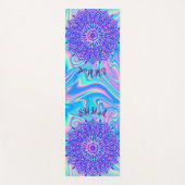 鮮やかエレガントCUSTOMIZEDBEACH VIBE GLASS MANDALA ヨガマット (正面)