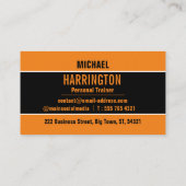 鮮やかオモダンレンジとブラックパーソナルトレーナーB 名刺 (裏面)