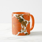 鮮やかオレンジの花のパタ離れーン マグカップ (正面右)
