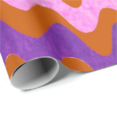 鮮やかオレンジ色の贈り物の理想 ラッピングペーパー (ロールコーナー)