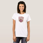 鮮やかオレンジ QUEEN MODE ON スランティー Tシャツ (正面フル)