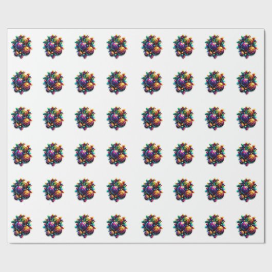 鮮やかオーナメントaiアート ラッピングペーパー (シーム)