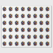 鮮やかオーナメントaiアート ラッピングペーパー (フラット)