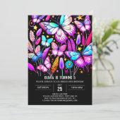 鮮やかカスタムエレガント誕生日 招待状 (スタンド正面)