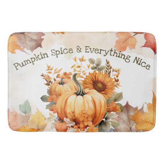 鮮やかカスタムパンプキン秋秋 バスマット (正面)