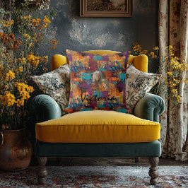 鮮やかカスタム数々の抽象芸術 クッション