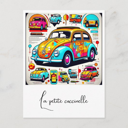 「鮮やかカブトムシ」 ポストカード (正面)