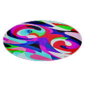 鮮やかカラフルな抽象化パターン カッティングボード (角)