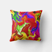 鮮やかカラフルな抽象化パターン クッション (裏面)