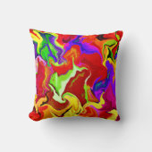 鮮やかカラフルな抽象化パターン クッション (正面)