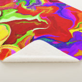 鮮やかカラフルな抽象化パターン シェルパブランケット (3/4)