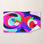 鮮やかカラフルな抽象化パターン バスタオルセット (ハンドタオル)