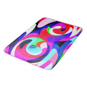 鮮やかカラフルな抽象化パターン バスマット (アングル)