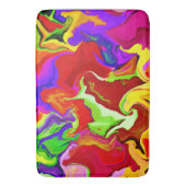 鮮やかカラフルな抽象化パターン バスマット (正面縦)