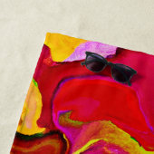 鮮やかカラフルな抽象化パターン ビーチタオル (インサイチュ)