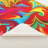 鮮やかカラフルな抽象芸術 シェルパブランケット (3/4)