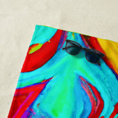 鮮やかカラフルな抽象芸術 ビーチタオル (インサイチュ)