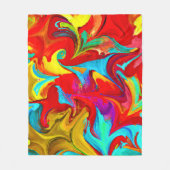 鮮やかカラフルな抽象芸術 フリースブランケット (正面)