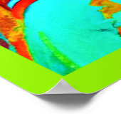 鮮やかカラフルな抽象芸術 ポスター (角)