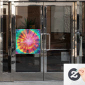 鮮やかカラフルタイ染色#1 ウィンドウサイン (オフィスドア)