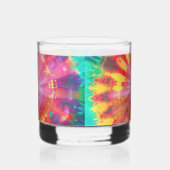 鮮やかカラフルタイ染色#1 ウイスキーグラス (左)