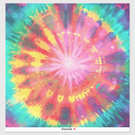 鮮やかカラフルタイ染色#1 シール (シート)