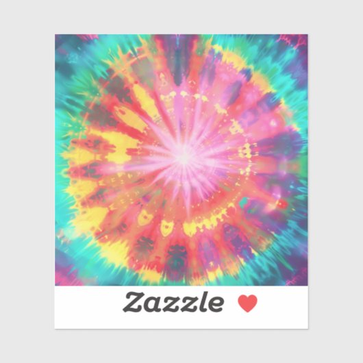 鮮やかカラフルタイ染色#1 シール (シート)