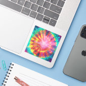 鮮やかカラフルタイ染色#1 シール (ノートパソコンとiPhone)