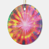 鮮やかカラフルタイ染色#1 セラミックオーナメント (左)