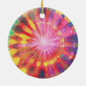 鮮やかカラフルタイ染色#1 セラミックオーナメント (裏面)