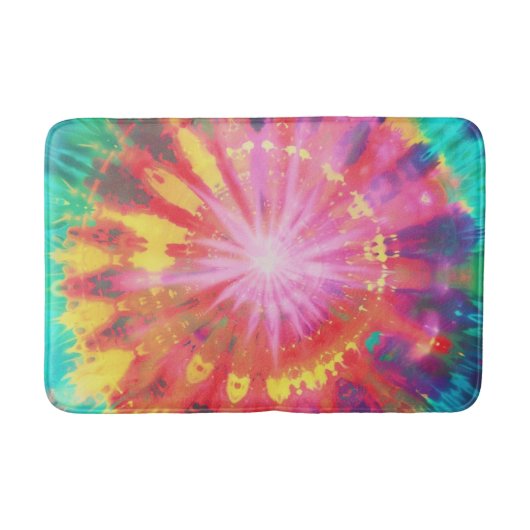 鮮やかカラフルタイ染色#1 バスマット (正面)