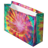 鮮やかカラフルタイ染色#1 ラージペーパーバッグ (正面アングル)