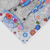 鮮やかカラフルフローラゾウAT7デコページ 薄葉紙 (詳細)