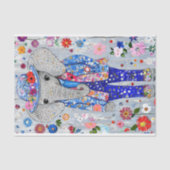 鮮やかカラフルフローラゾウAT7デコページ 薄葉紙 (正面)