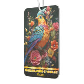 鮮やかカラフルフローラ配置の中のオウム カーエアーフレッシュナー (左)