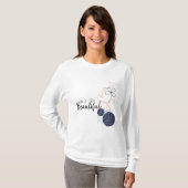 鮮やかカラフルミニマルの陰を持つ女の子 Tシャツ (正面フル)