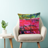 鮮やかカラフルモダンコンテンポラリー抽象芸術技術 クッション (椅子)