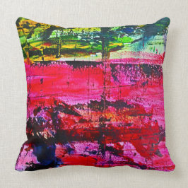 鮮やかカラフルモダンコンテンポラリー抽象芸術技術 クッション