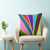 鮮やかカラフルレストライプインボー模様 クッション (椅子)