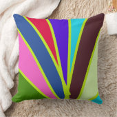 鮮やかカラフルレストライプインボー模様 クッション (ブランケット)