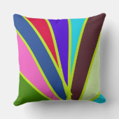 鮮やかカラフルレストライプインボー模様 クッション (裏面)