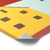 鮮やかカラフル住宅と建物 ポスター (角)