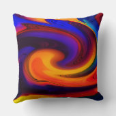 鮮やかカラフル抽象芸術旋回装飾用クッション クッション (裏面)