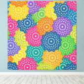 鮮やかカラフル抽象芸術 キャンバスプリント (インサイチュ (ウッドフロア))