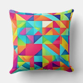 鮮やかカラフル抽象芸術 クッション (裏面)