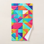 鮮やかカラフル抽象芸術 バスタオルセット (ハンドタオル)