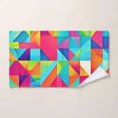 鮮やかカラフル抽象芸術 バスタオルセット (ハンドタオル)