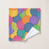 鮮やかカラフル抽象芸術 バスタオルセット (ウォッシュタオル)