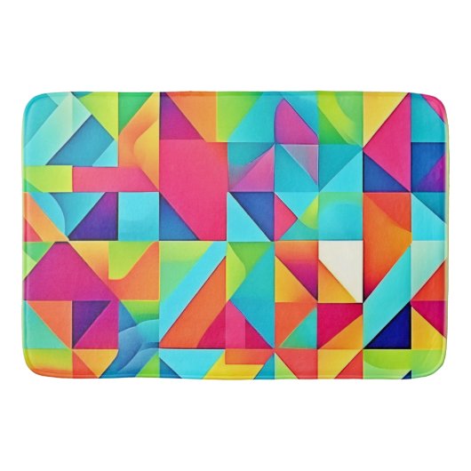 鮮やかカラフル抽象芸術 バスマット (正面)