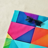 鮮やかカラフル抽象芸術 ビーチタオル (インサイチュ)